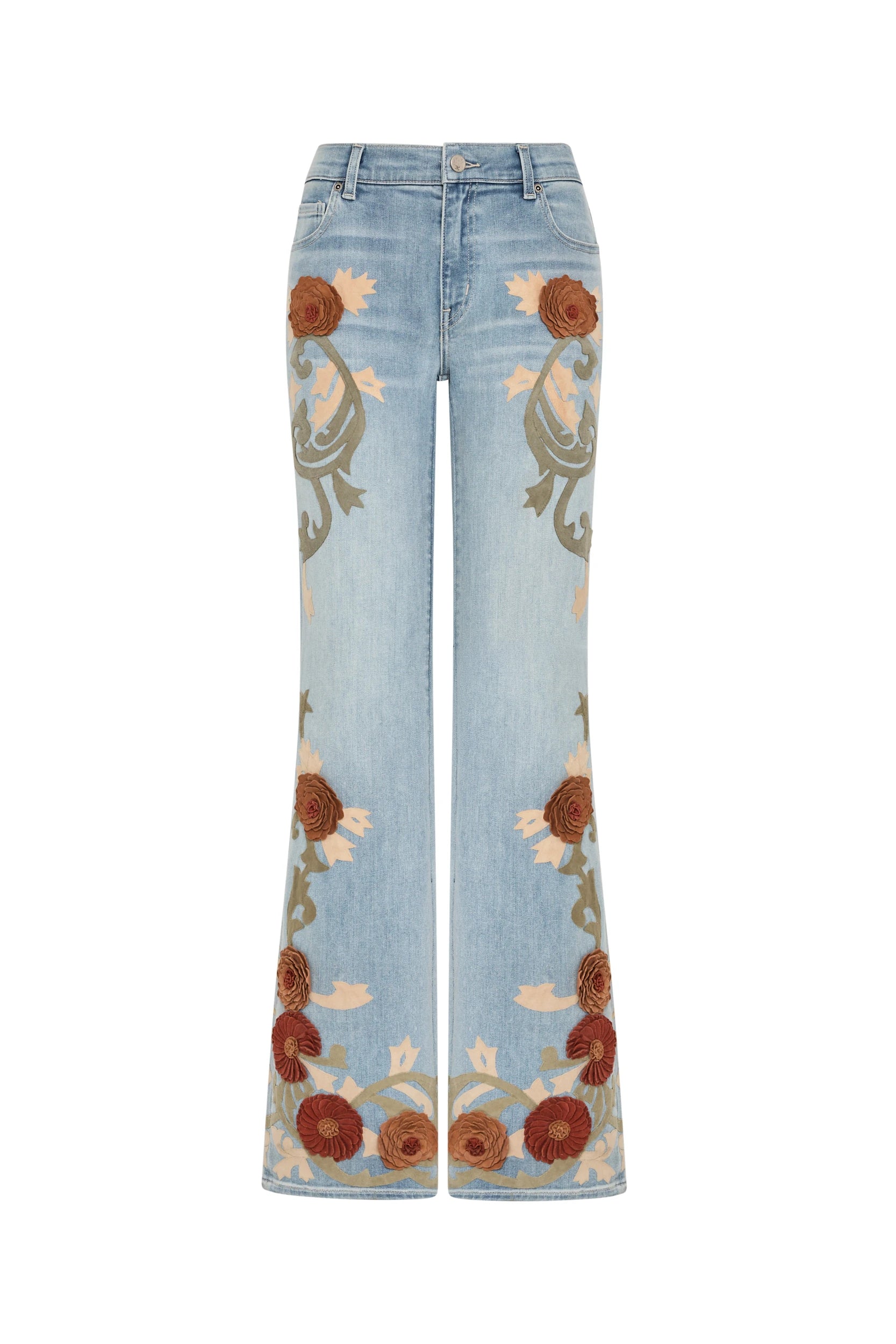 Lucille Cotton Embroidered Pants Indigo | Kobi Halperin