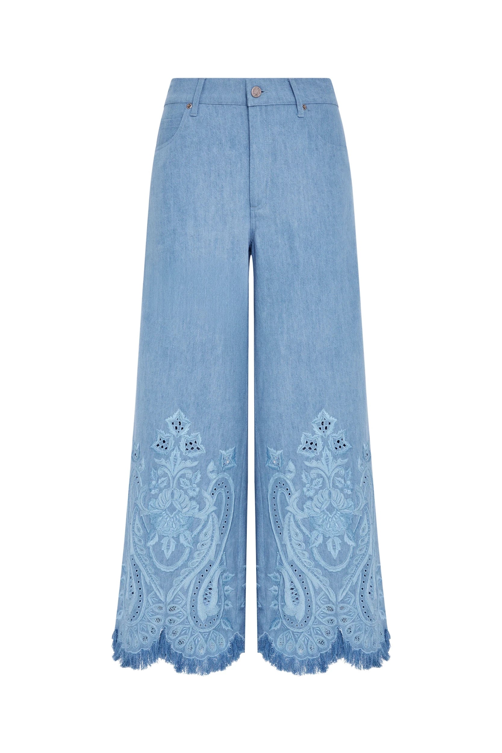Marigold Denim Emb Pant Medium Indigo | Kobi Halperin