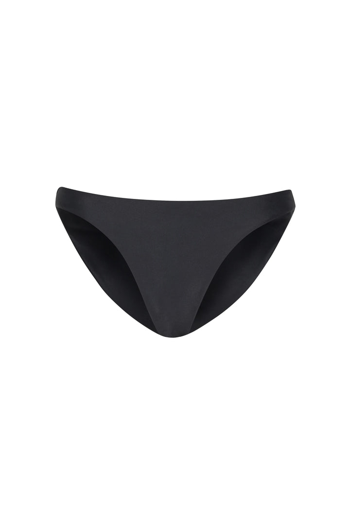 Black bikini bottom on a white background