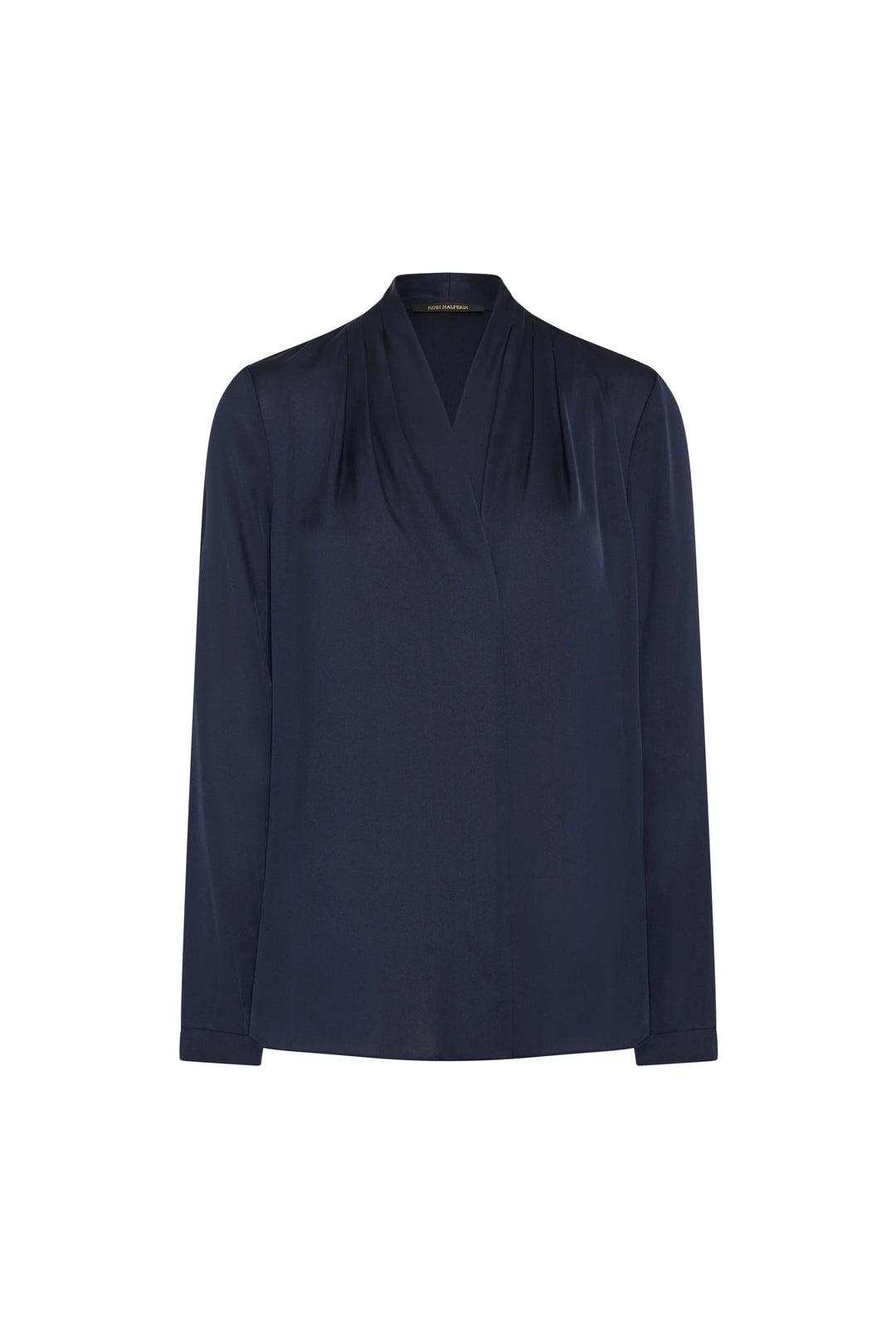 Navy blue blouse on a white background