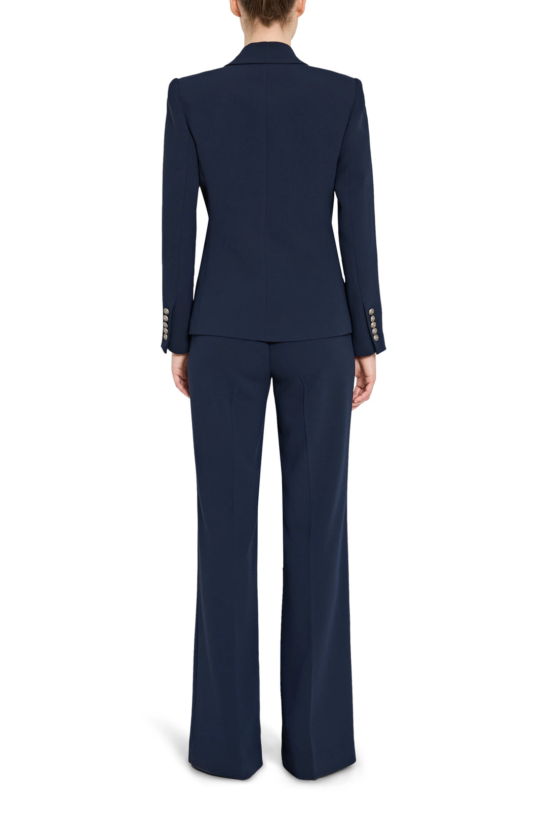Navy blue suit on a white background