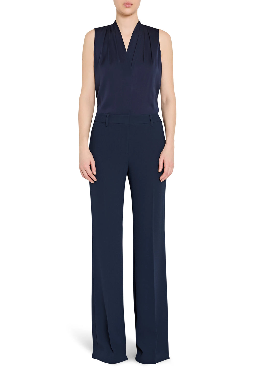 Navy blue jumpsuit on a white background