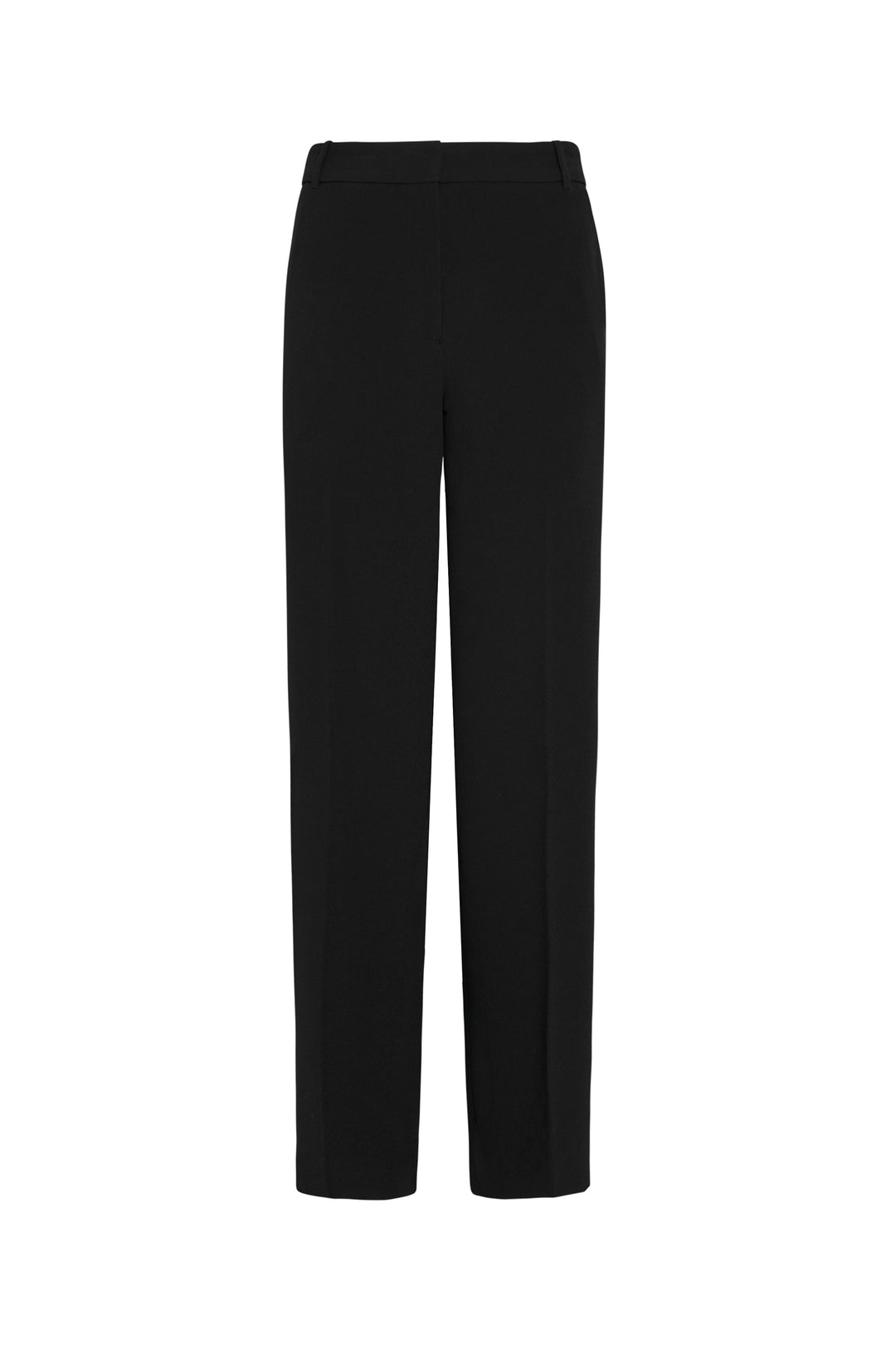 Navy blue sweatpants with a brand logo on a light gray background