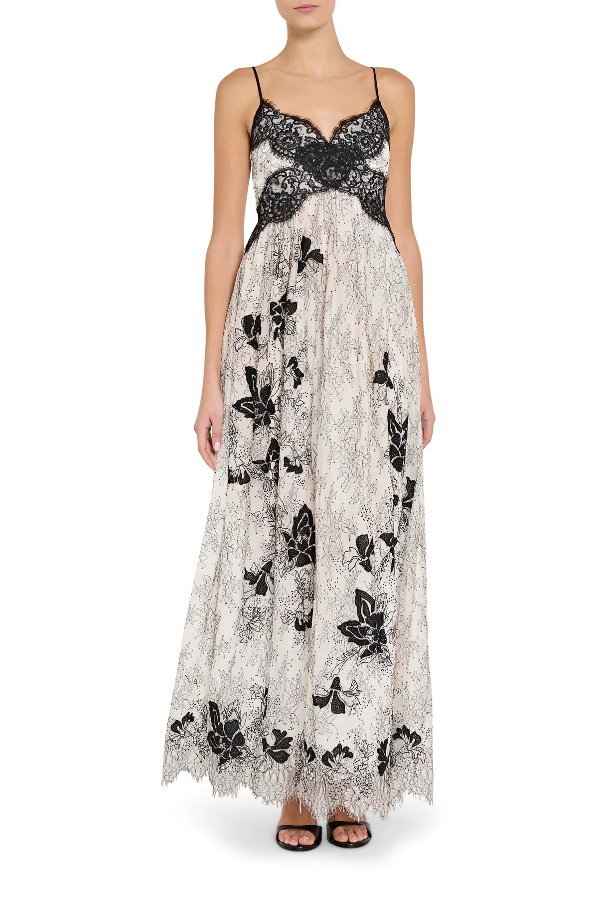 Kobi Halperin Cory Embroidered Lace Dress - White/Black