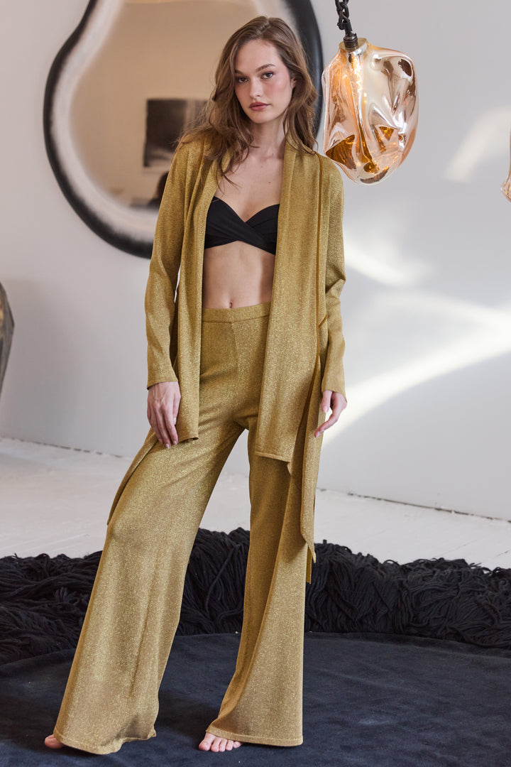 Tate Metallic Knit Cardigan